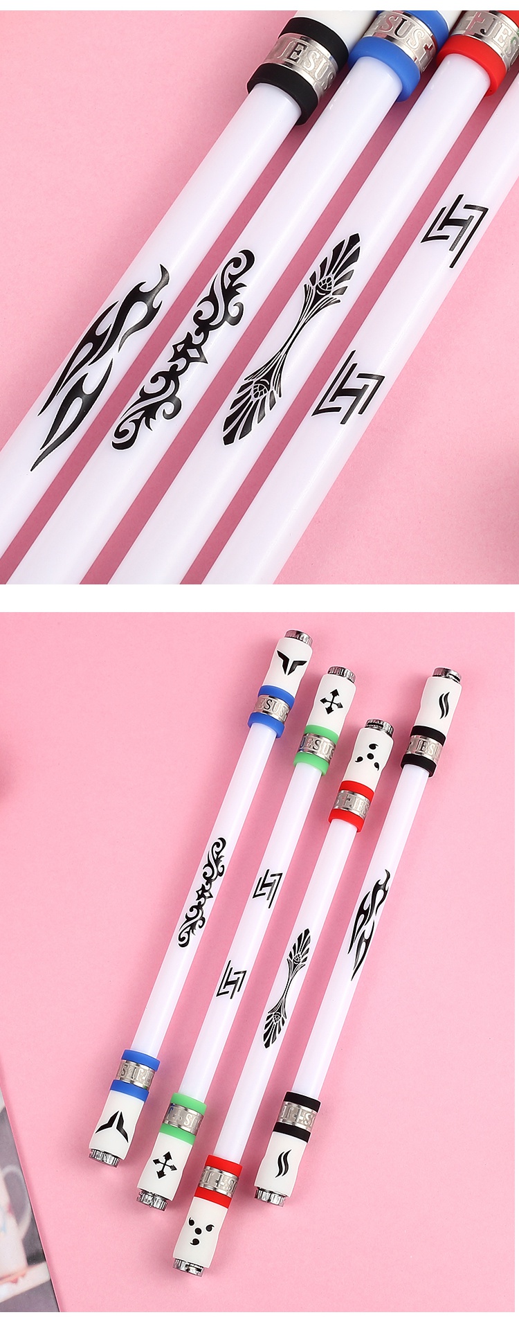 转转笔泉记转转笔发光转笔超炫发光笔黑旋风新手转转笔初学者转笔送