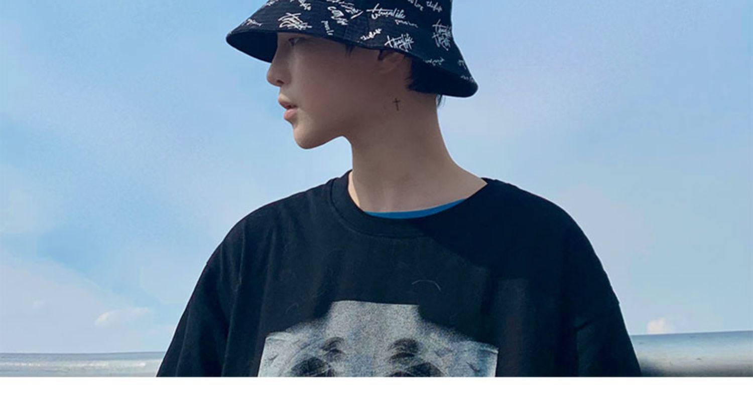 new lake渔夫帽男夏季日系潮大头围夏季防晒帽子潮牌遮阳帽男士太阳帽