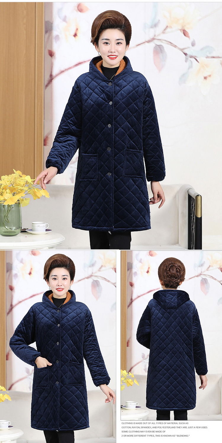 加绒罩衣女大人加厚冬防脏保暖时尚中长款工作服加棉护衣厨房围裙