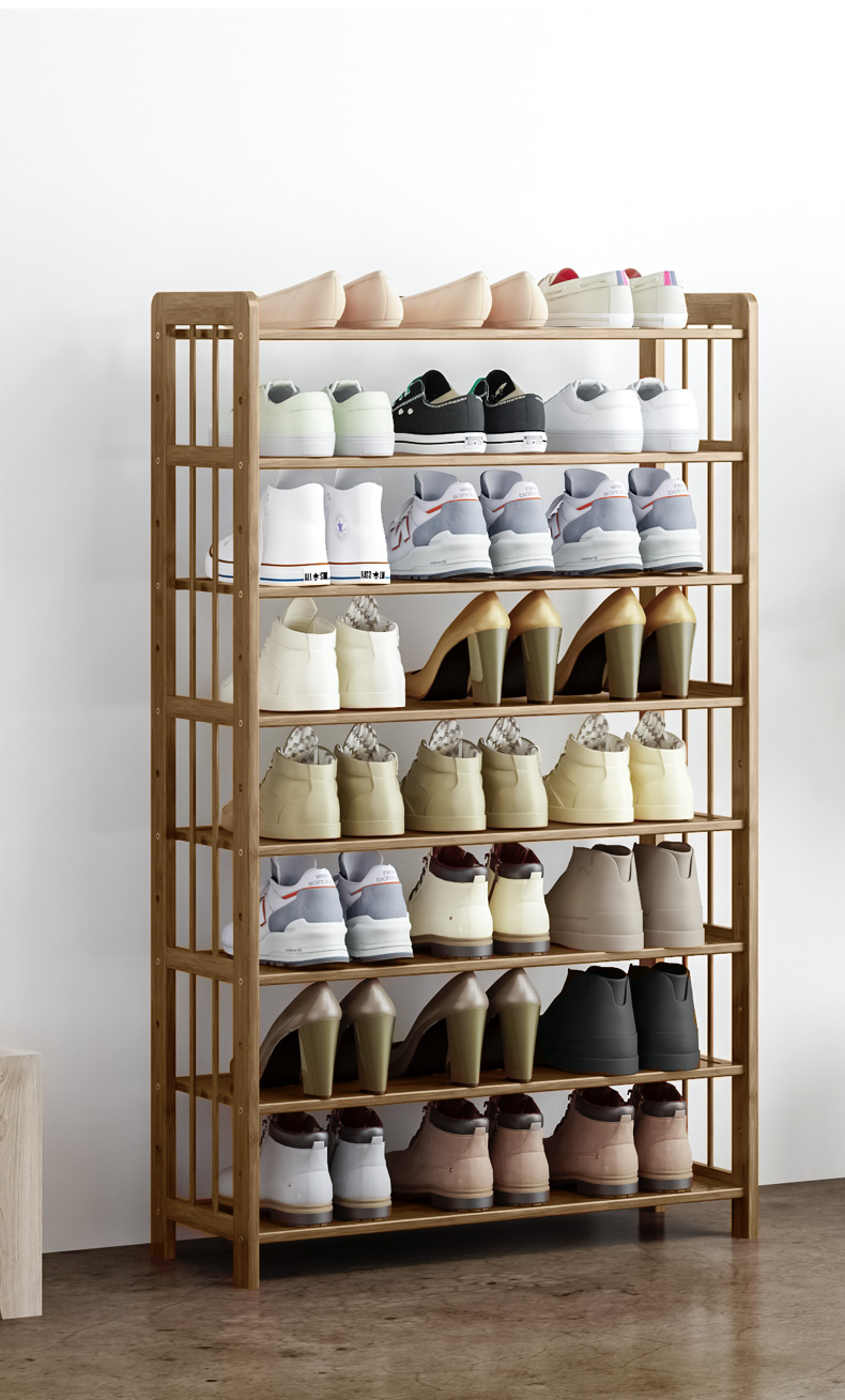 鞋架家用室内好看鞋柜口收纳架经济型多层实木防尘简易放鞋架子定制
