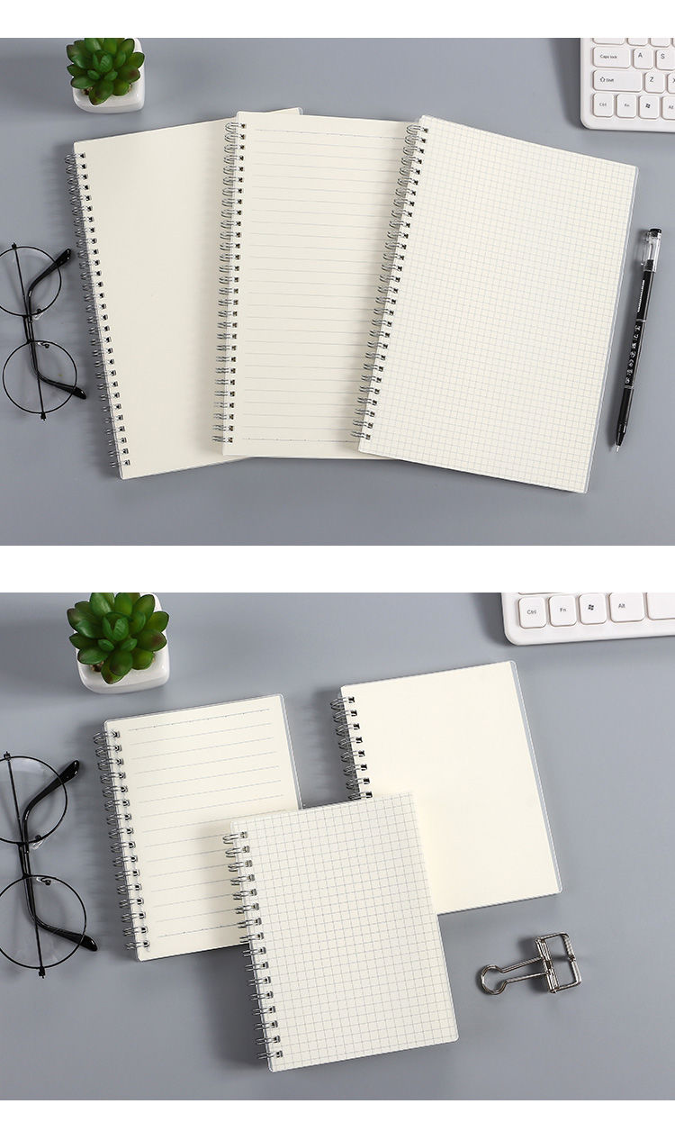 a6a5b5网格线圈笔记本子加厚网红小方格手账本大号学生