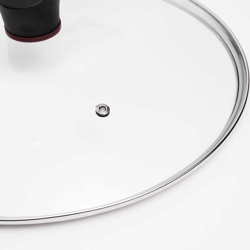 花后不粘锅配套智能感温胶圈钢化玻璃耐用可立式炒菜锅盖32cm单个锅盖