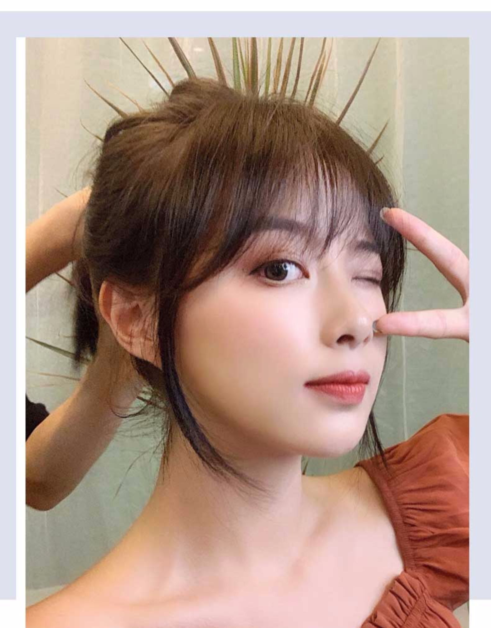 假发女空气刘海假发片真发无痕头顶补发块修脸网红八字法式假刘海 你