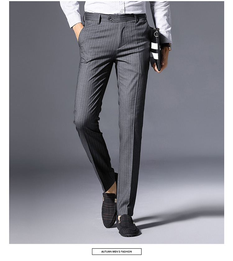 fnlndo男士西裤新款韩版修身弹力免烫抗皱休闲裤商务高档长裤