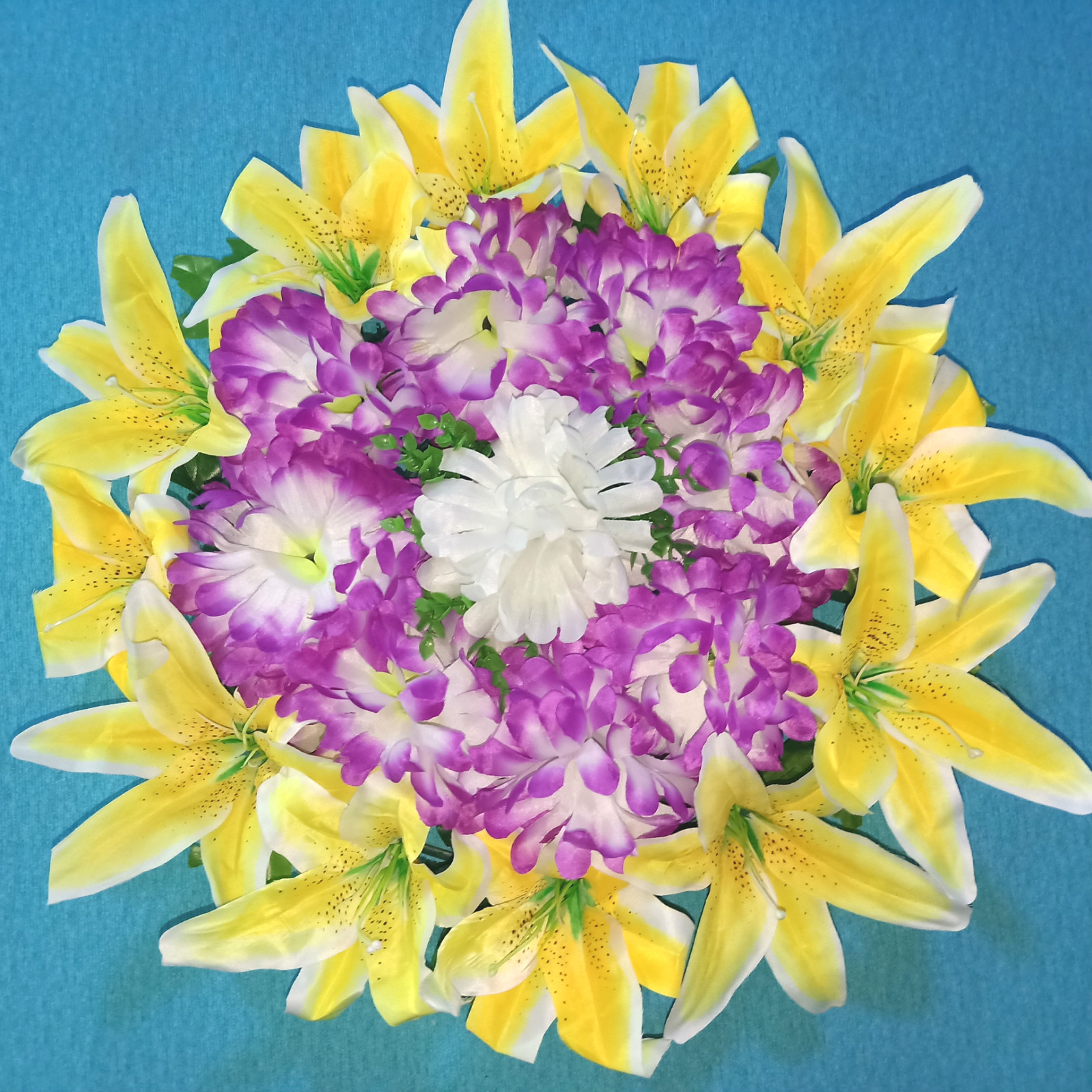 清明节扫墓花上坟假花祭奠装饰花圈绢布仿真白事祭祀墓前殡葬用品