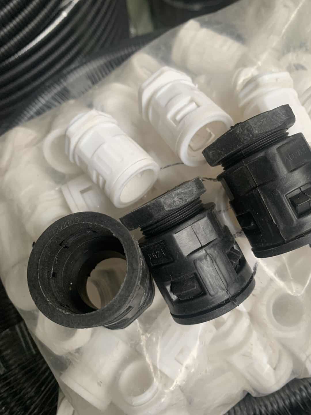 穿线保护管pe塑料波纹管快速接头软管接头黑色白色ad1315825黑色ad10