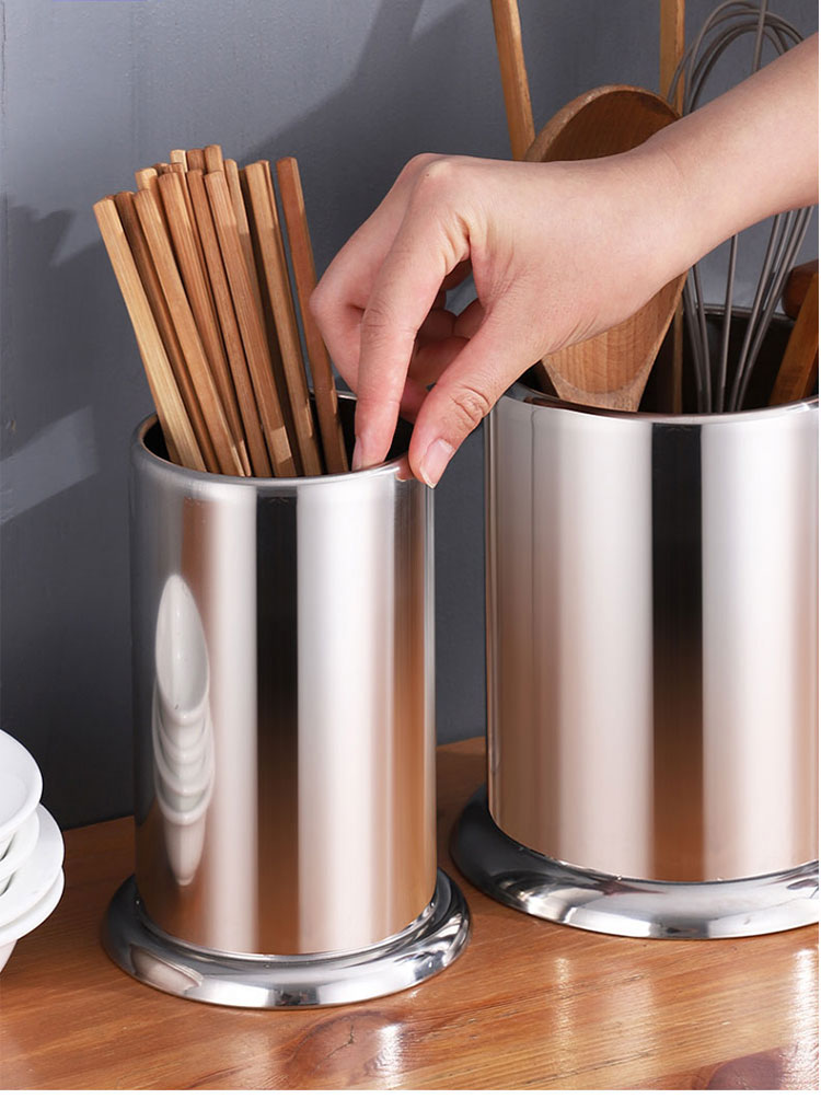 筷筒不锈钢筷子筒筷子篓沥水筷子笼烧烤签子桶串串香竹签筒吸管桶通用