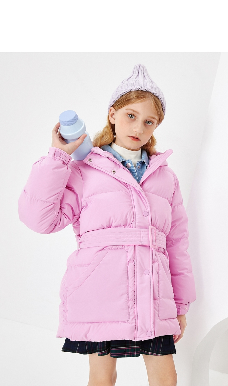 巴拉巴拉女童羽绒服儿童新款冬童装女大童中长款加厚外套女