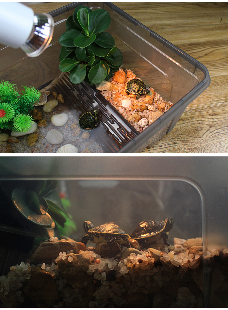 别墅乌龟缸带晒台养饲养巴西专用家用盒盆养龟箱大型小型鱼缸造景