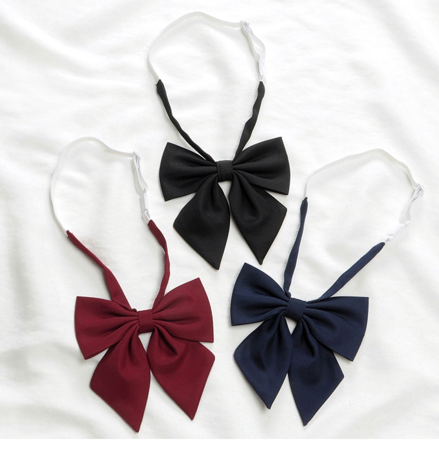 newlake巨羽根领结纯色学院风jk制服配饰水手服蝴蝶结赤羽根领带