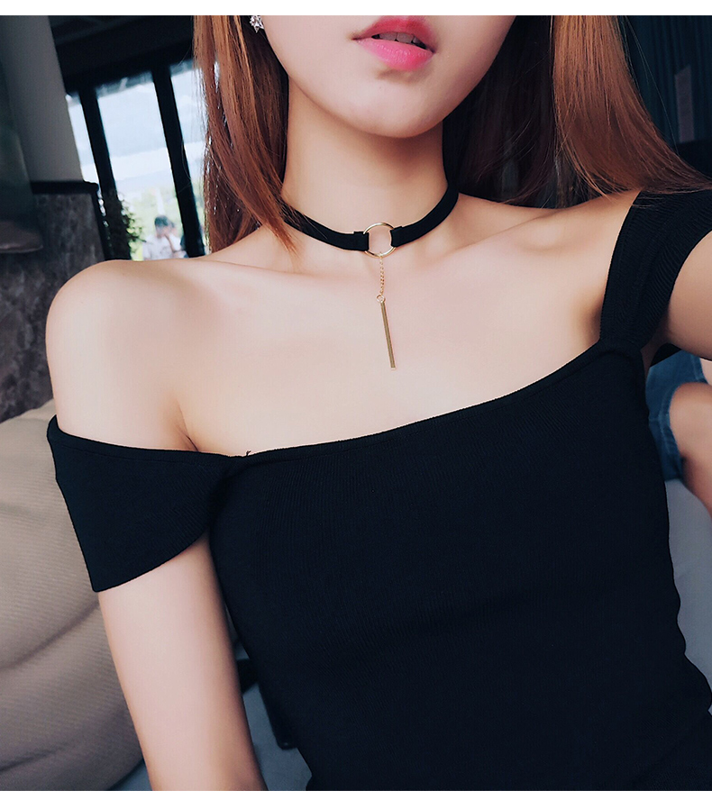 choker锁骨链女项圈短款颈链韩国颈带项链网红脖颈性感黑脖子饰品