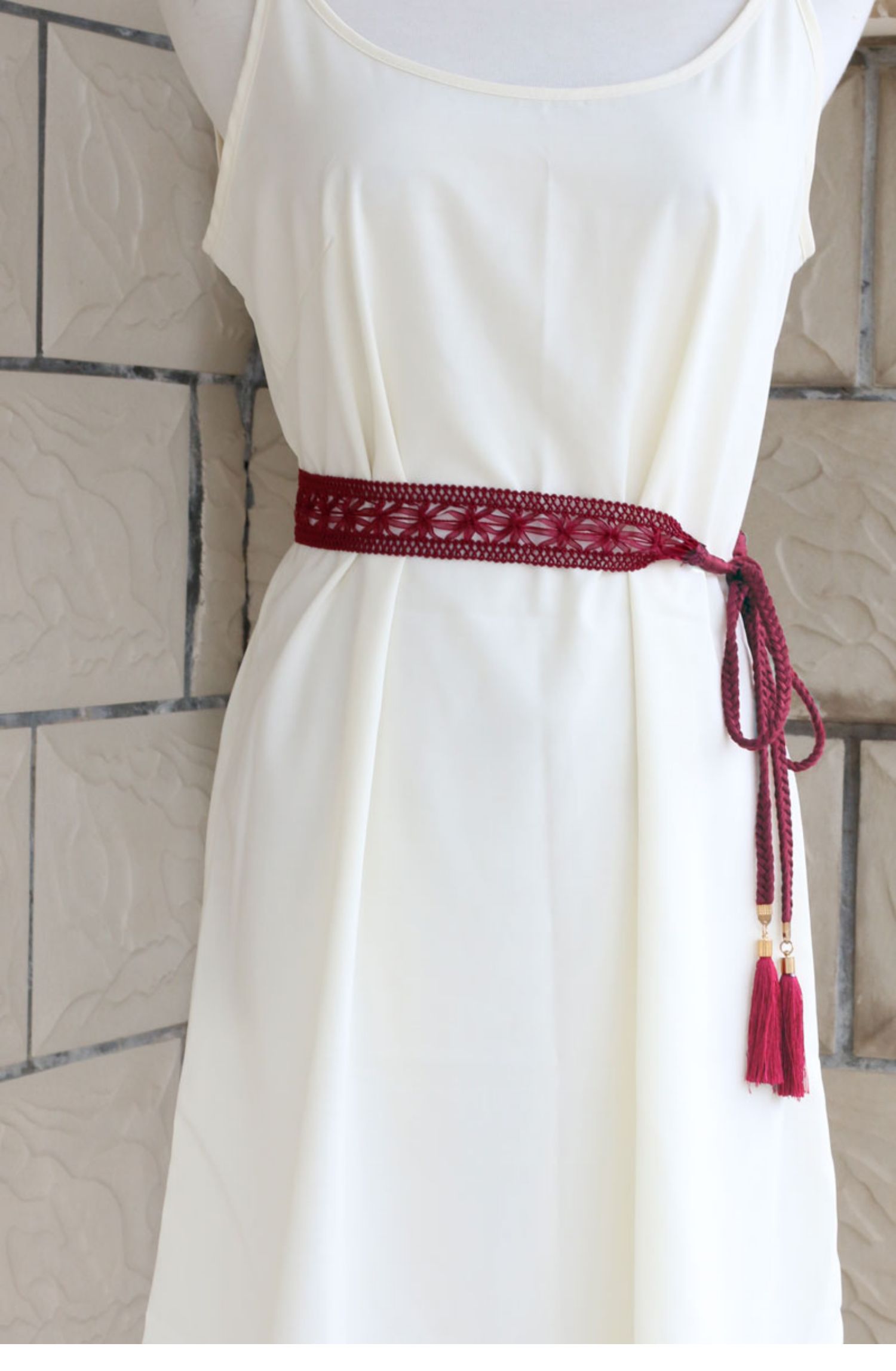 汉服装饰腰带民族风女士夏蕾丝绳子配裙子连衣裙古风蓝色裙带夏季