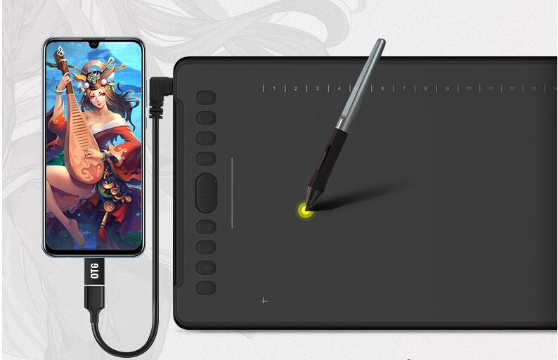 柏族绘王h1161绘画板数位板可连接手机手绘板写字板手写板电脑网课板