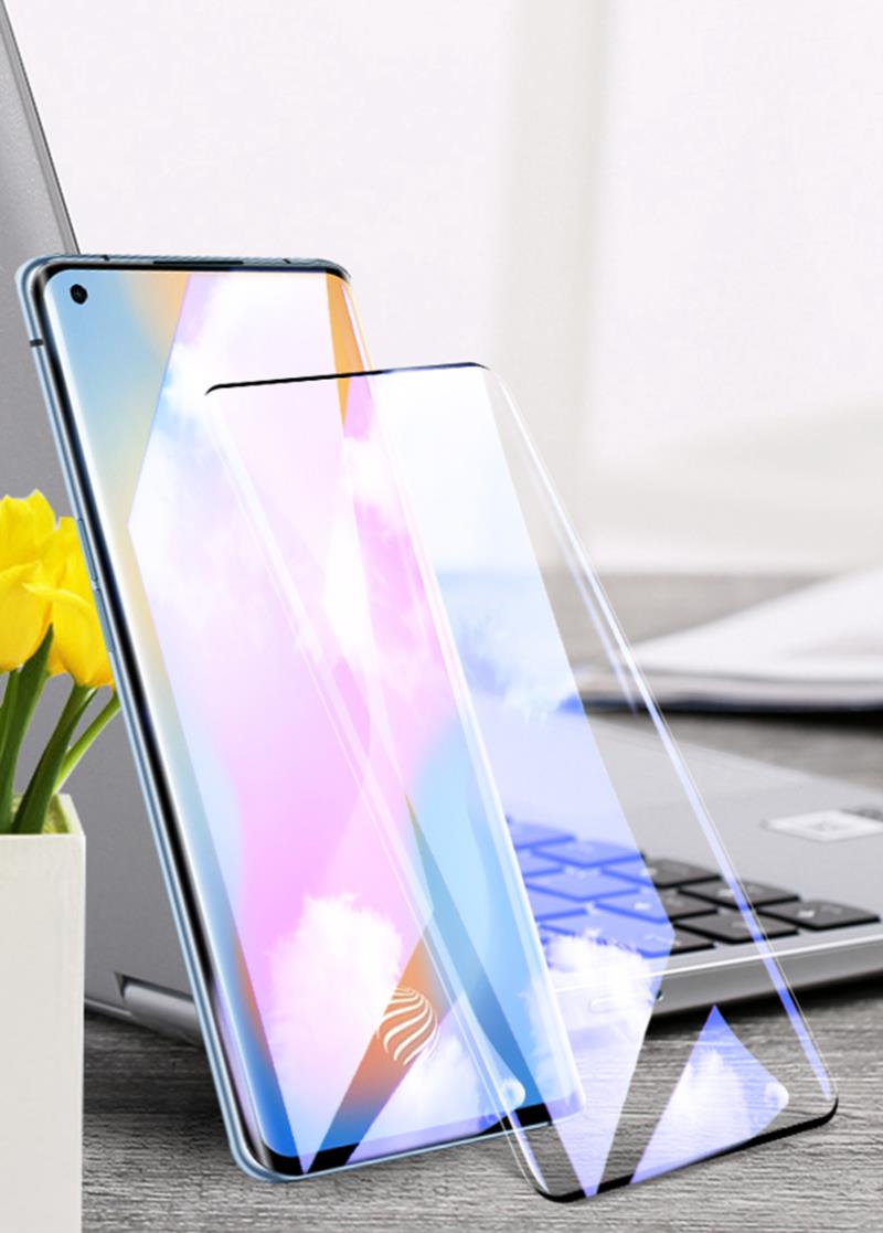 vivox50pro钢化膜vivox50全屏覆盖玻璃贴膜5g版曲屏热弯无黑边曲面无