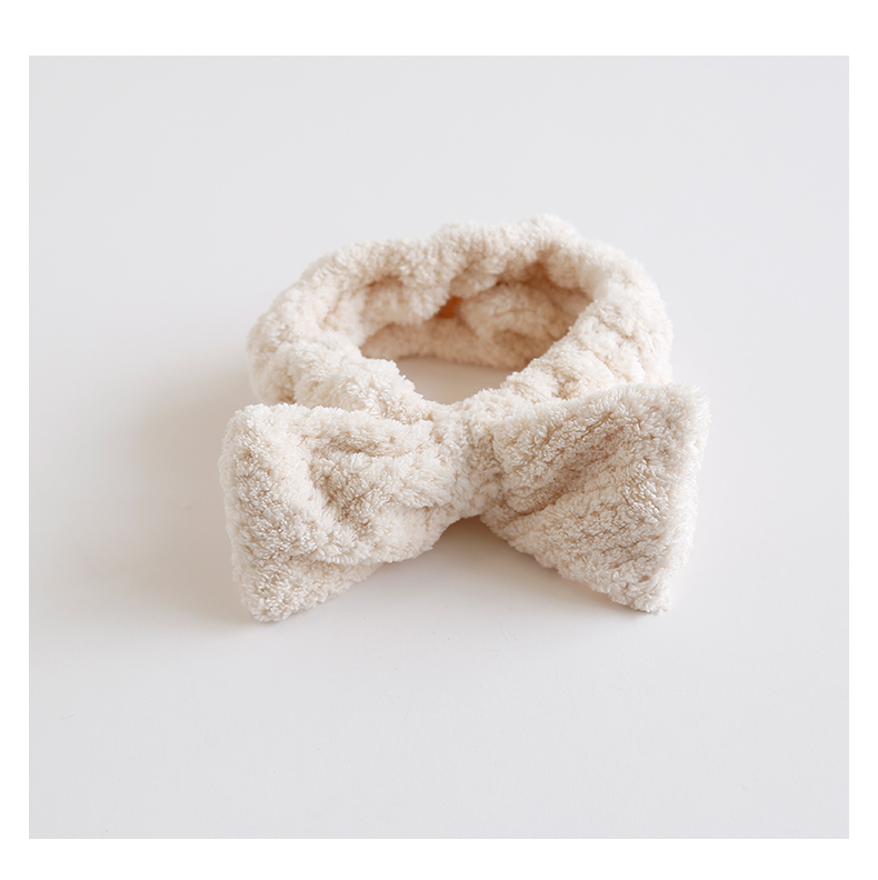 带韩国网红可爱洗漱束发带敷面膜发箍网红化妆头带发饰女1领结款白色