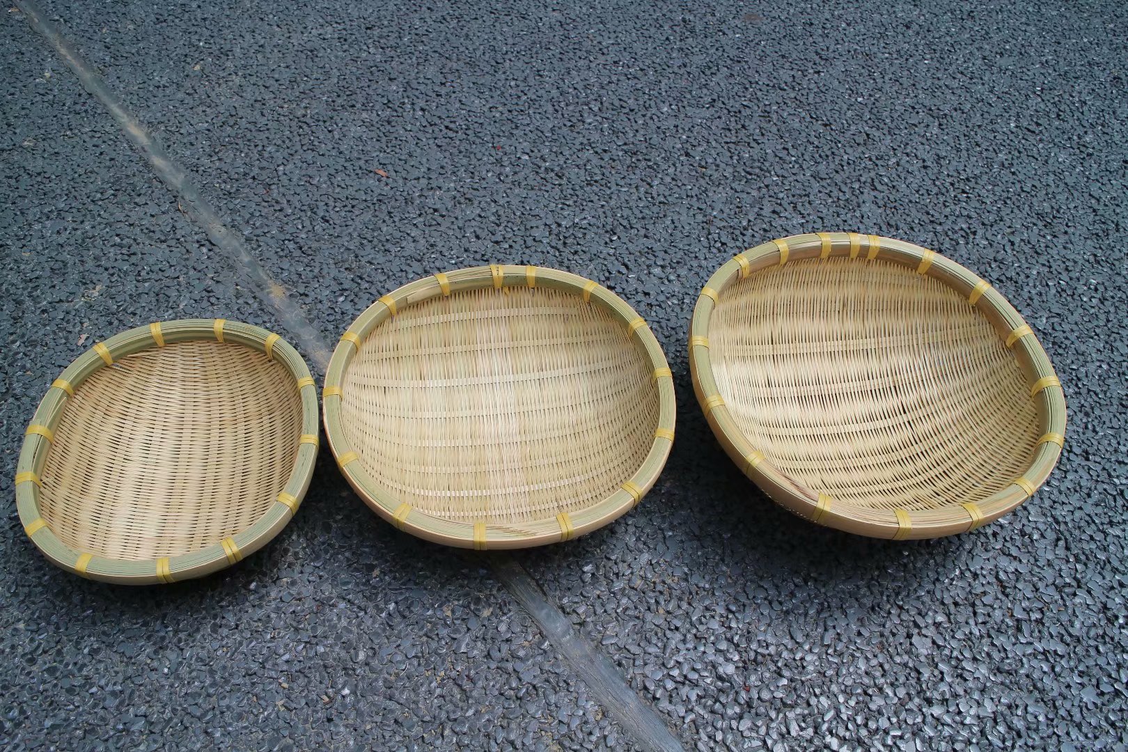 竹筲箕手工制品工艺品簸箕竹编洗菜盛菜篮子火锅店饭