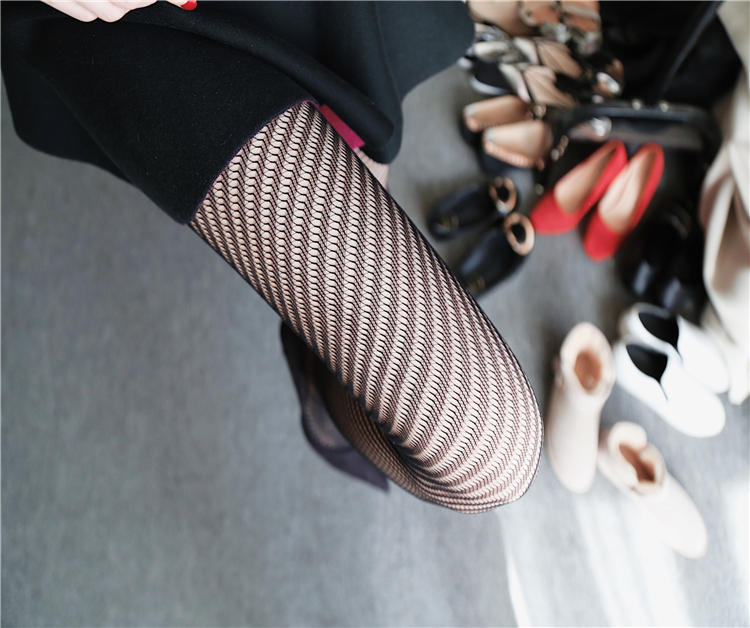 波迷娜(bomina)季仙女丝袜中厚显瘦欧美拉丁渔网袜丝袜女薄款性感提花