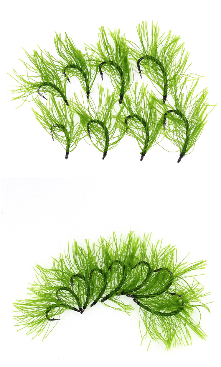 10个装欧派鲤仿真水草钩欧派钓组伪装鱼钩水草钩2468