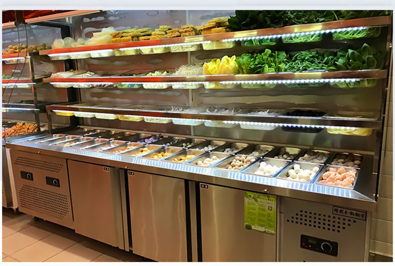 麻辣烫展示柜点菜柜商用冒菜杨国福张亮玻璃冷藏设备冷冻保鲜柜