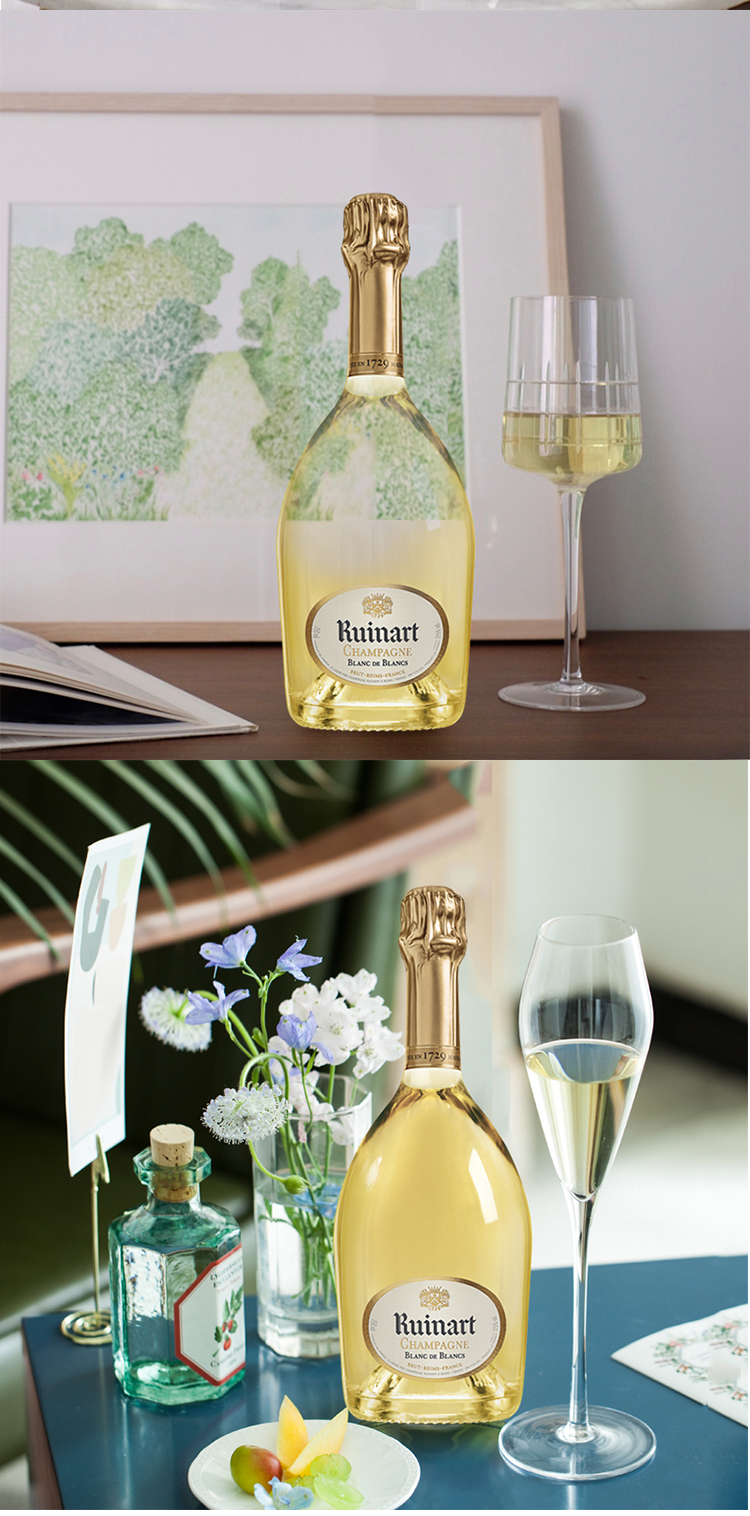 法国汇雅香槟ruinart白中白香槟正品行货中英文一体背标 1瓶价