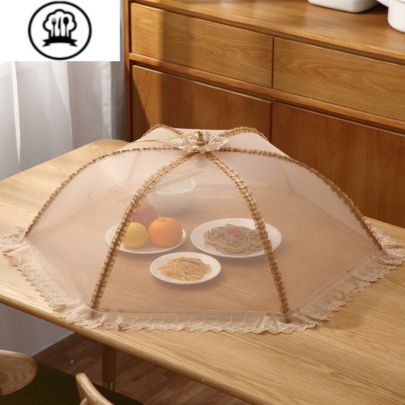 敬平家用折叠防苍蝇饭菜餐桌罩子盖菜罩器夏天防苍蝇食物罩饭罩罩伞