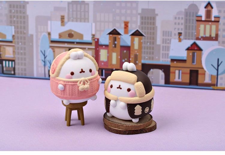 可爱动物忙和molang兔子土豆兔推推乐萌浪兔手办拆盲盒确认款公仔随机