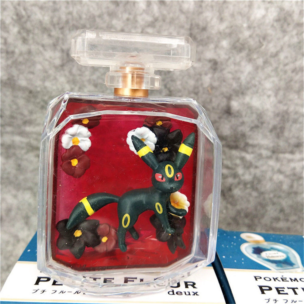 伊布家族宠物小精灵神奇宝贝皮卡丘宝可梦香水瓶摆件女孩盲盒玩具一代