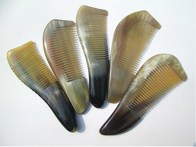 taqua牛角梳黑花梳天然手工角梳礼品健康牛角梳子送女友925厘米1617