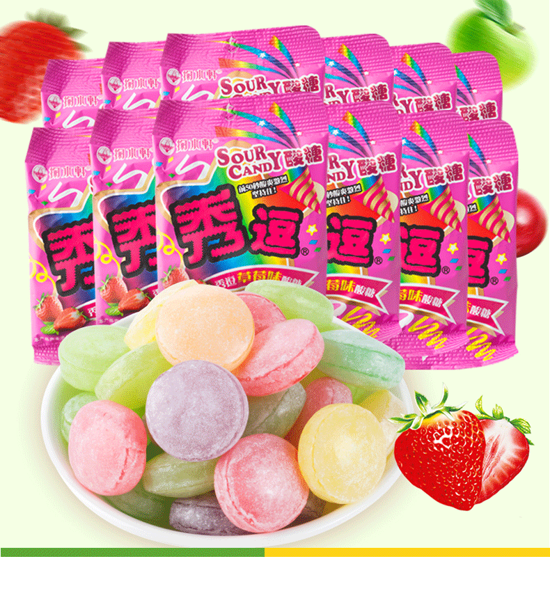 秀逗酸糖草莓味15g12小包