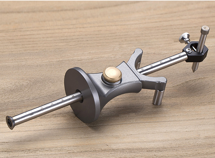 定做 木工直线圆弧两用划线器平行画线器木工工具多功能划线工具 均色