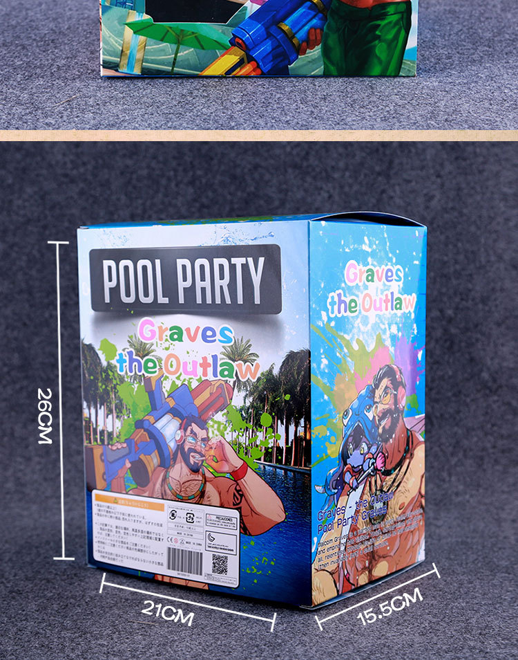 工艺游戏手办法外狂徒格雷福斯男泳池派对手办泳衣派对男枪均码