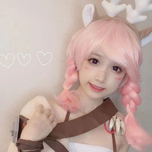 《遇见神鹿瑶假发女长发王者荣耀cos巴宝莉同款全头套洛丽塔公主 遇见