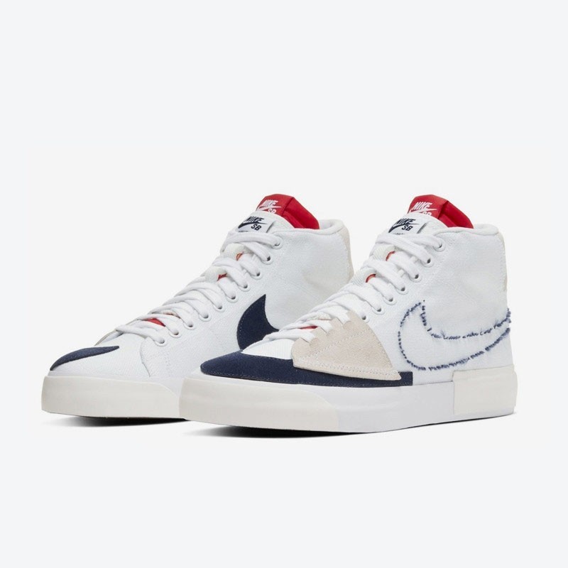 nike耐克blazermid开拓者翻毛皮阳鸳鸯复古拼色男子高帮板鞋滑