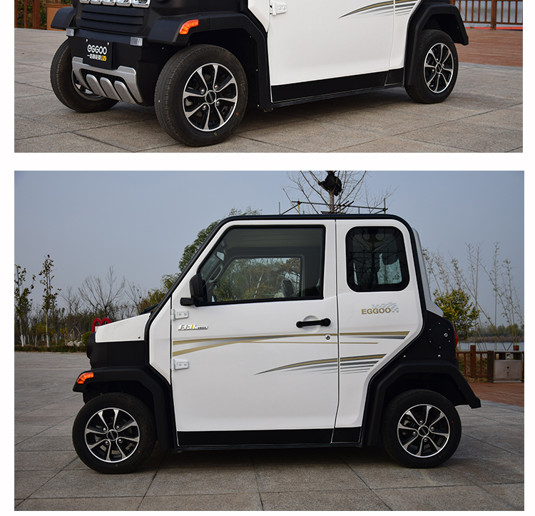 婉晨电动车 宝岛品牌大阳同款铁壳两门四座电动四轮车成人电动汽车新