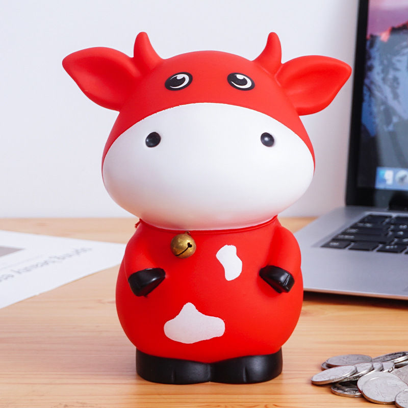 创意卡通萌牛存钱罐儿童防摔储蓄罐创意生日礼物送男女孩可爱摆件