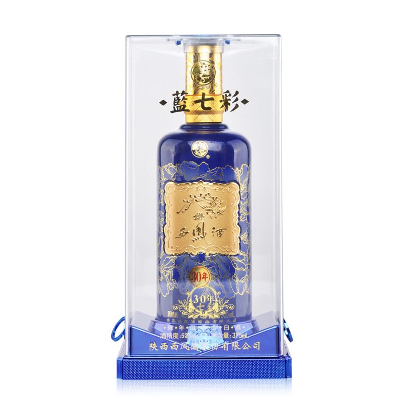 【酒厂自营】西凤酒 蓝七彩30年 陈年凤香型 送礼白酒 52度 整箱375ml