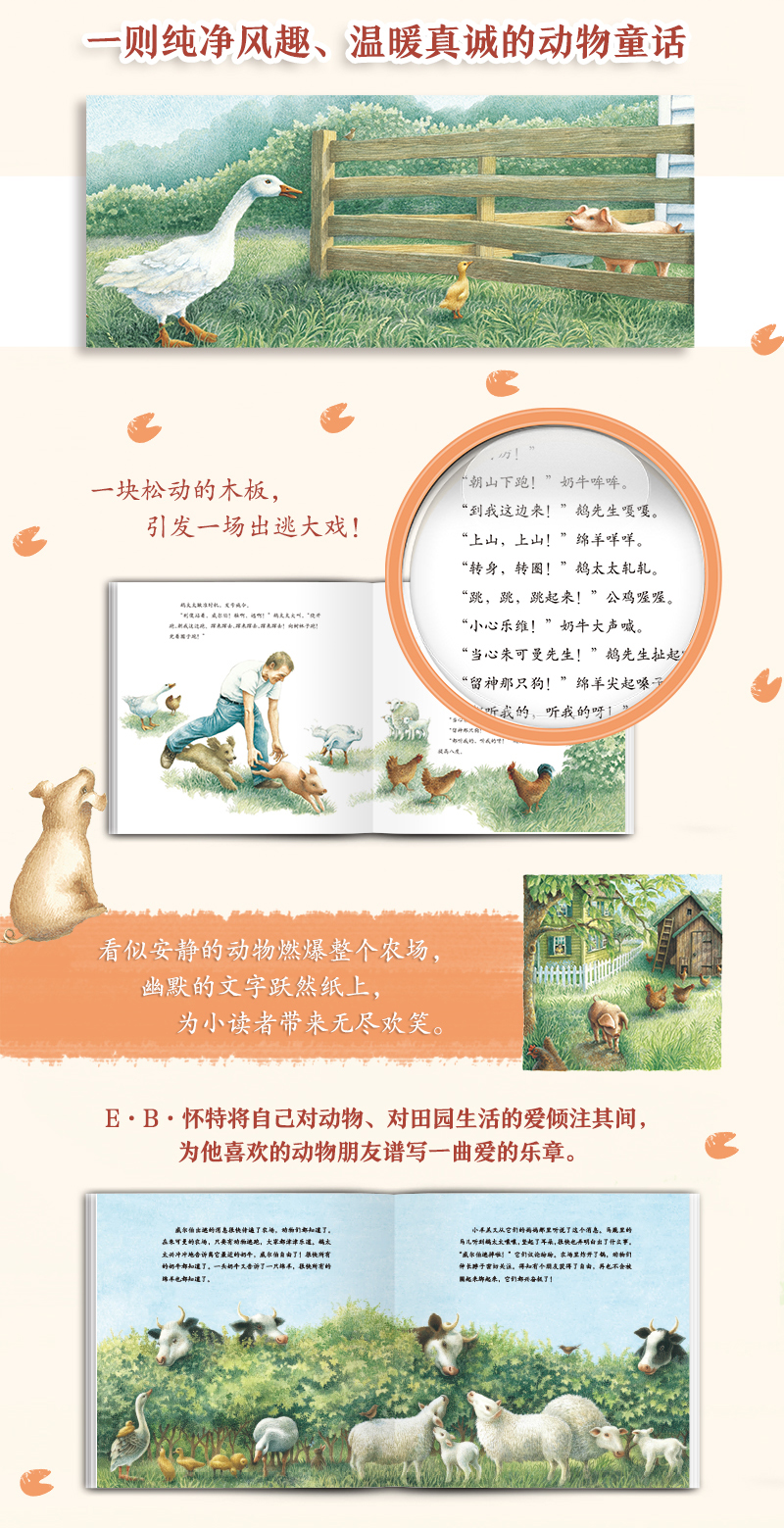 友一个】夏洛的网(共2册)(精) 绘本 E.B.怀特经典之作 3-4-5-6岁孩子绘本 睡前故事书全彩配图儿童绘本本》E·B·怀特著【摘要 ...