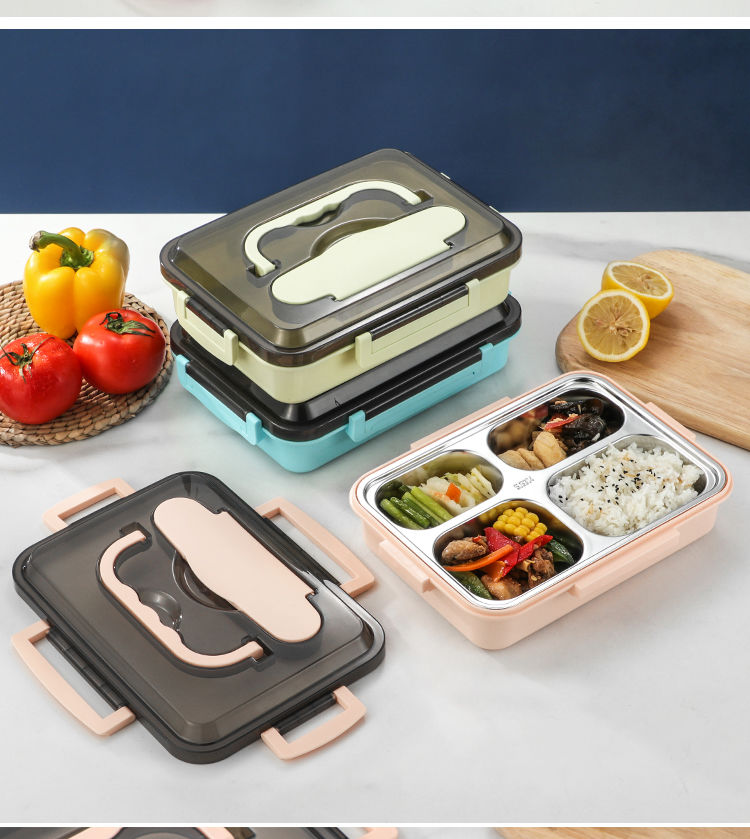 304不锈钢保温饭盒双层分格防溢上班族便当成人学生男女便携餐盒