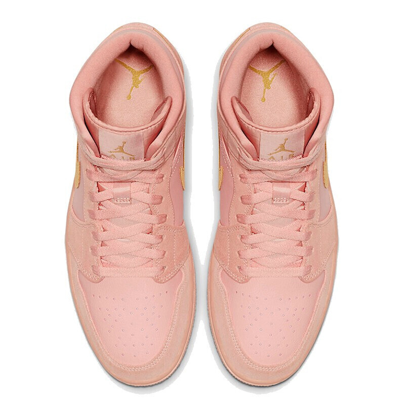 nike耐克airjordan1aj1乔1珊瑚金脏粉男女篮球鞋852542600