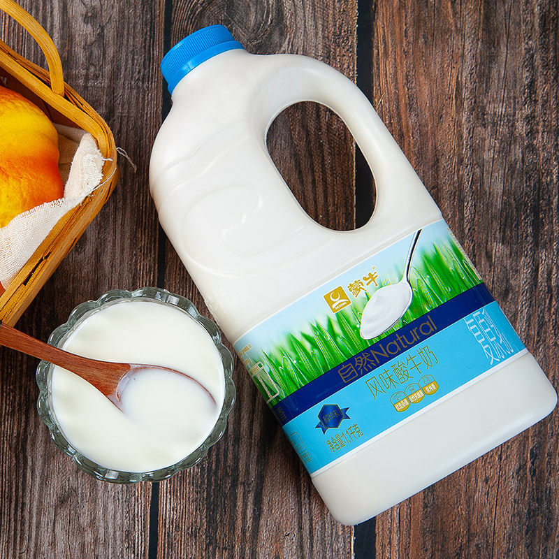 蒙牛(mengniu)酸奶 蒙牛风味酸奶原味酸奶大桶装酸牛奶1.