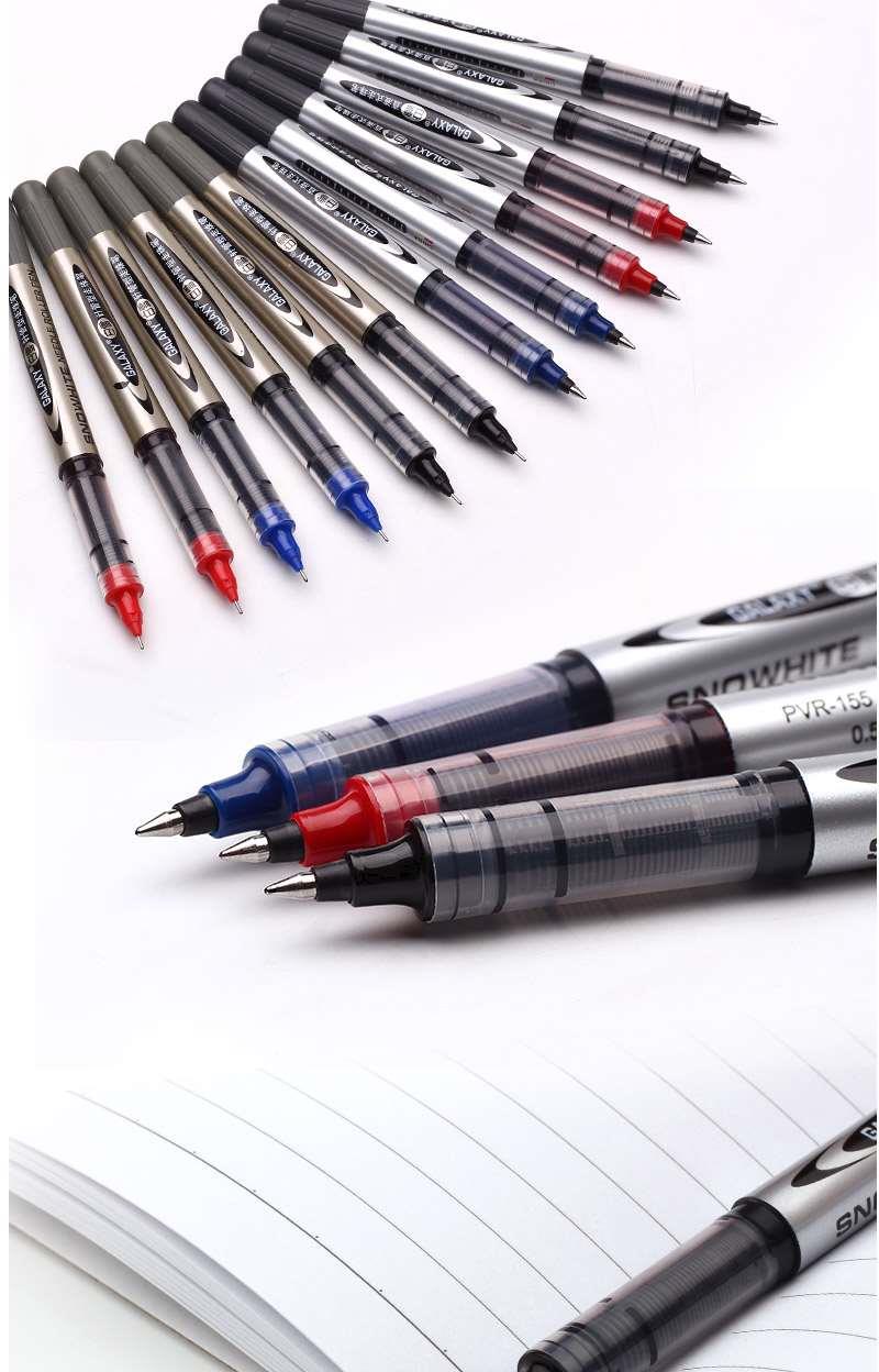 白雪针管型走珠笔中性0.