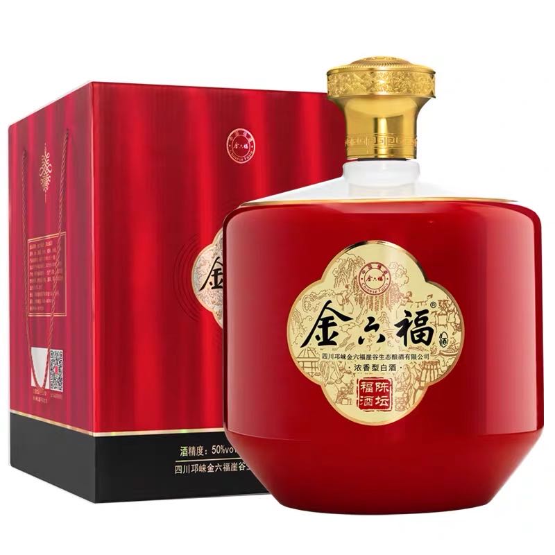 50度金六福陈坛福酒1500ml瓶1