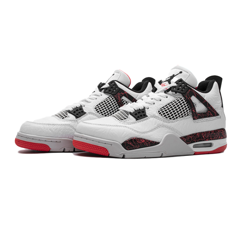 jordan4aj4热熔岩红白男女中帮运动休闲篮球跑步鞋308497116408452116