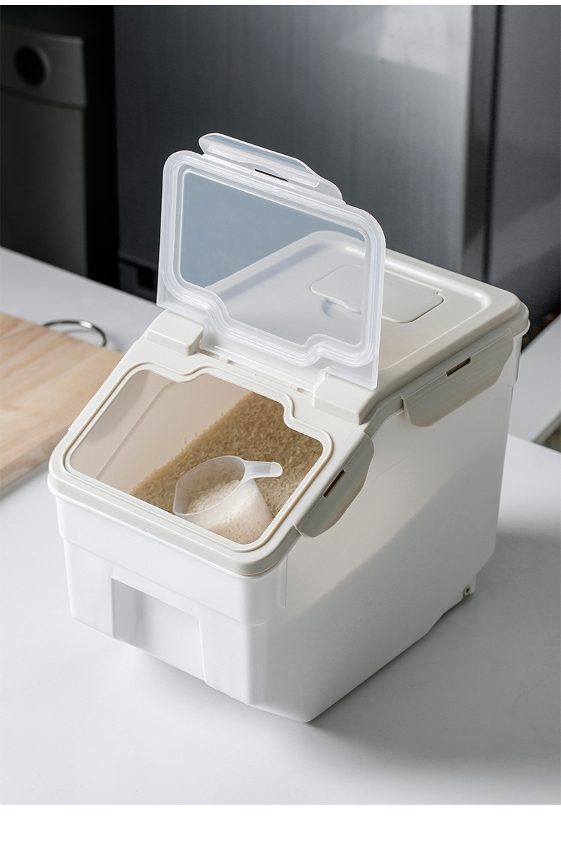 米桶米箱米缸家用密封防潮防虫储物箱20斤装带盖厨房收纳储米箱子