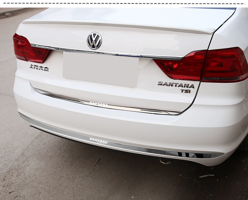 适用于大众1321款桑塔纳后饰条尾门饰条后备箱改装下杠装饰亮条1315