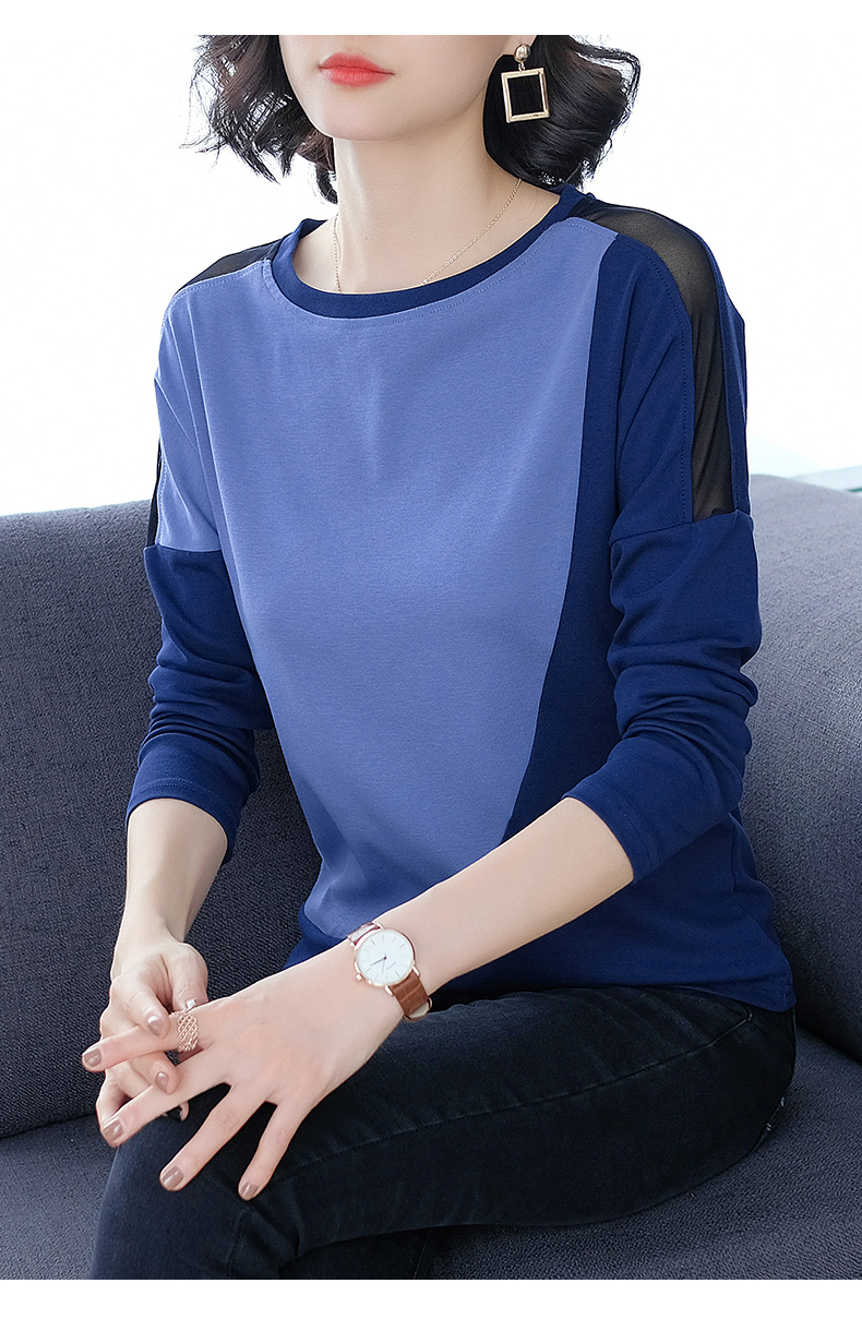 秋衣女外穿宽松恤2019新款女装韩版大码胖遮肚上衣长袖打底衫