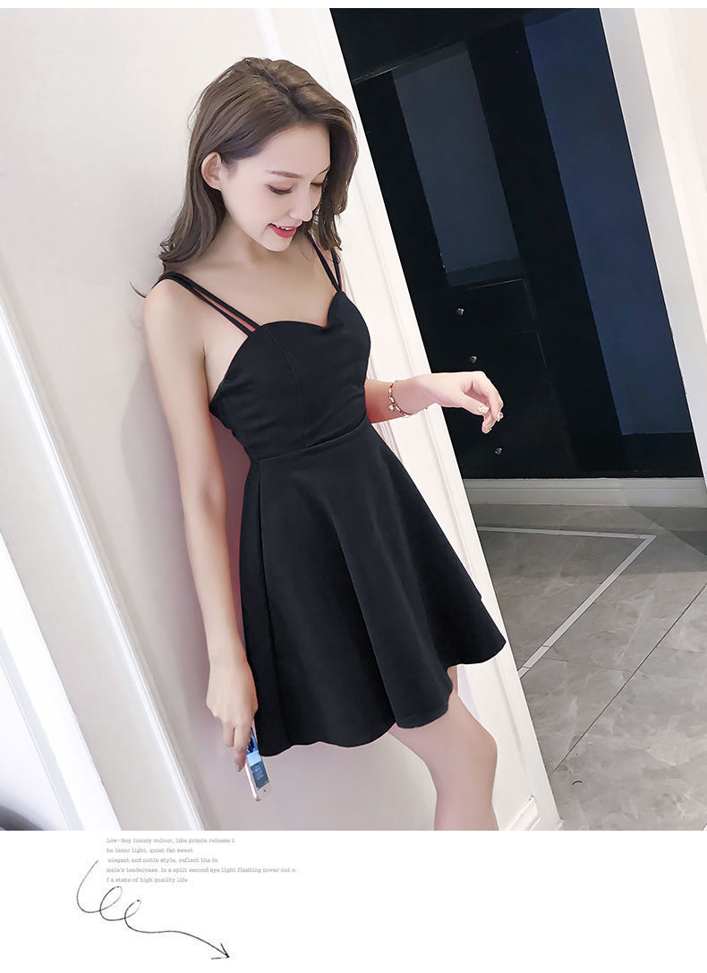 夜场女子公主裙抹胸连衣裙夜店性感吊带裙女2021夏季修身小黑裙潮红色