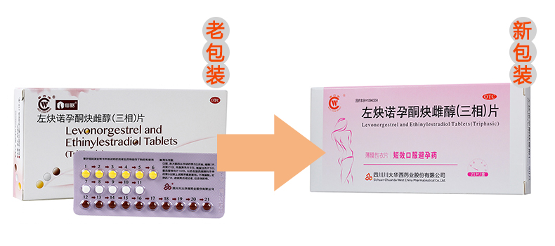【卡丽瑞避孕药 华西 左炔诺孕酮炔雌醇三相片 21片【价格 图片