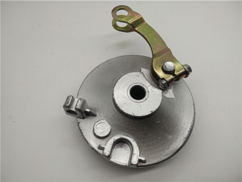 电动车前刹刹车块制动闸木兰tb50刹车皮80刹车鼓通用鼓闸总成平头前轮