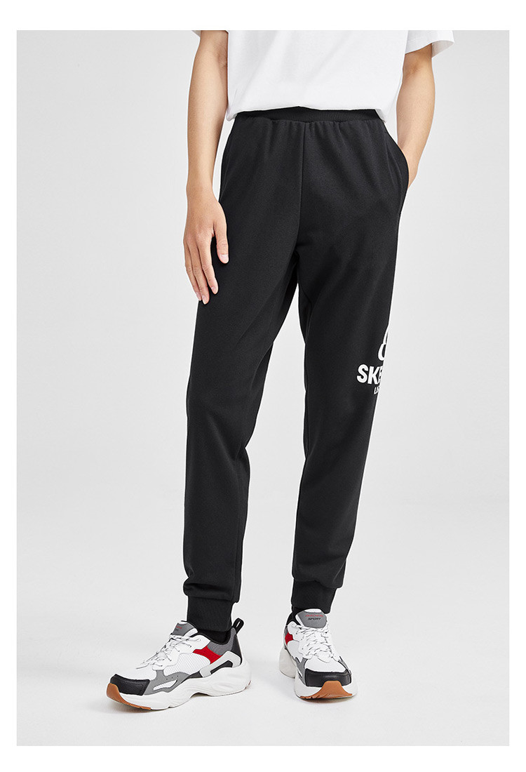 skechers斯凯奇男子针织螺纹束脚长裤休闲运动裤l220m173